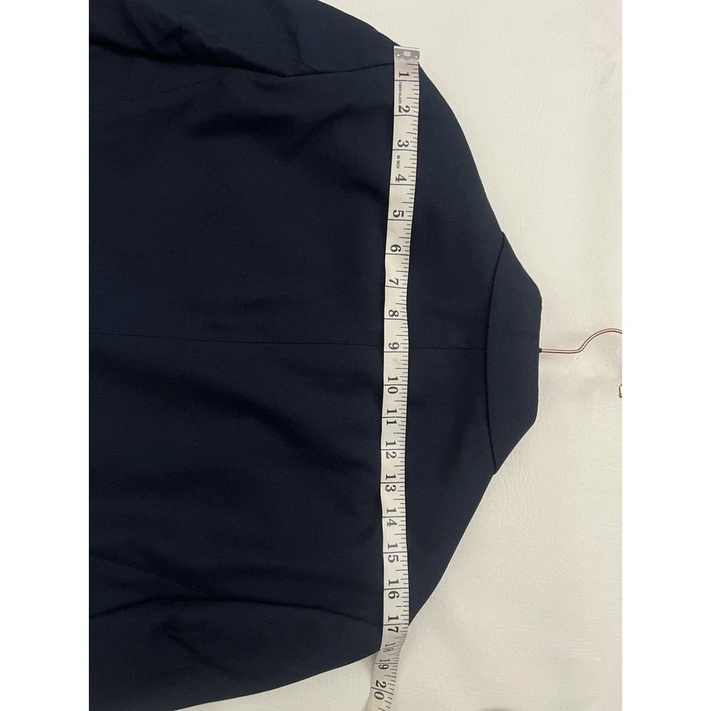 Topman Mens Skinny Fit Suit Jacket 36R Navy Blue Two Button Modern Blazer Career